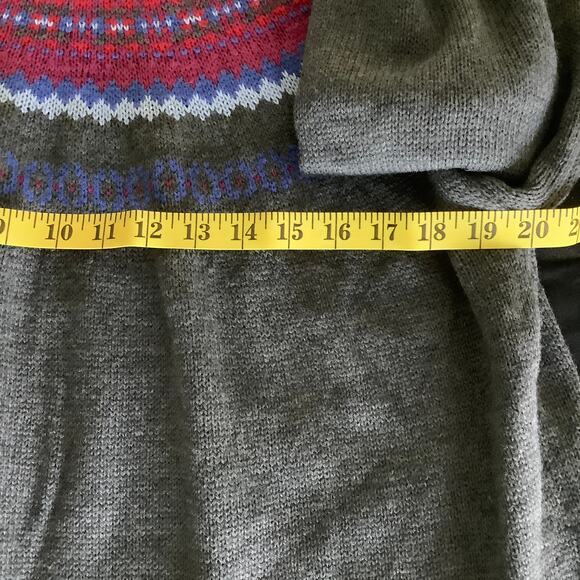 Lane Bryant Fair Isle Heather Gray L/S Mock Turtleneck Sweater Dress 14/16 NWOT - Picture 10 of 11